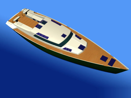 3D модель яхты Tobago 57