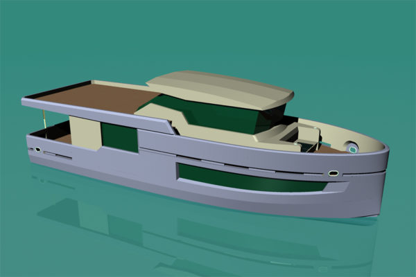 3D модель проектируемой яхты Melody Bay 1500